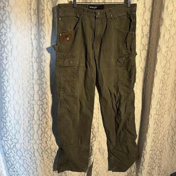 Wrangler Riggs Workwear FR Flame Resistant Carpenter Green size 42x30 - Picture 1 of 13